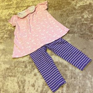 JoJo Maman Bebe bunny-print outfit